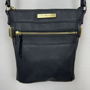 Tommy Hilfiger Crossbody Shoulder Bag Womens Black Small Sling Purse